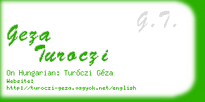 geza turoczi business card